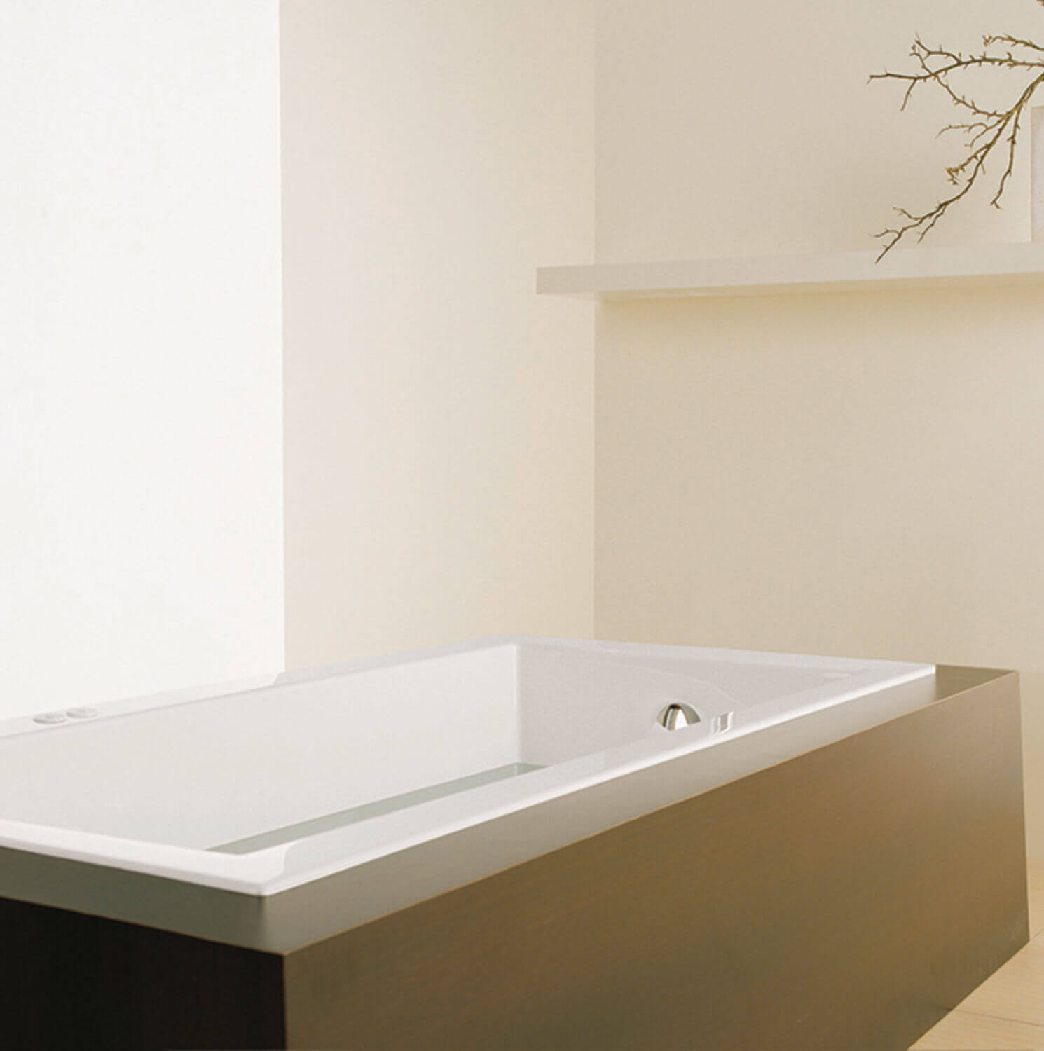 Bainultra Origami® 6636 alcove drop-in air jet bathtub for your modern bathroom