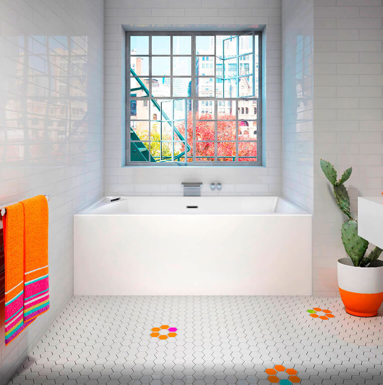 Bainultra Citti® collection freestanding alcove air jet bathtub for your master bathroom